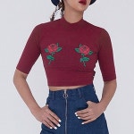 시티브리즈(CITY BREEZE) 로즈 크롭 탑 레드 - 22,400원 | 무신사 스토어