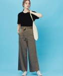 이오엠(EOM) 벨트 와이드팬츠_베이지 - 107,100원 | 무신사 스토어