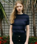 몬츠(MONTS) monts332 striped sheer navy knit (2color) - 49,400원 | 무신사 스토어