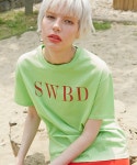 비디더블유 | 세컨드 에스더블유비디(2ND SWBD) SWBD 로고 티셔츠 (그린) - 39,000원 | 우신사 스토어