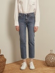 티엠오 바이 써틴먼스(TMO BY 13MONTH) SLIM STRAIGHT CROP DENIM PANTS (DENIM) - 68,000원 | 무신사 스토어