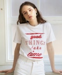 살롱드봉쥬르 | 살롱 드 욘(SALON DE YOHN) Slogan T_White - 37,440원 | 무신사 스토어