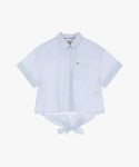 타미 진(TOMMY JEANS) [여성] 코튼 스트라이프 크롭 반소매 셔츠 TUMS2HCE80A0 B17 - 115,000원 | 무신사 스토어