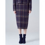 에잇세컨즈(8SECONDS) 네이비 톤온톤 체크 백 슬릿 니트 스커트 (11885USY1R) - 49,900원 | 무신사 스토어
