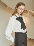 저스트인스타일(JUST IN STYLE) 리본 블라우스_아이보리 - 120,000원 | 무신사 스토어