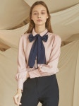 저스트인스타일(JUST IN STYLE) 리본 블라우스_핑크 - 120,000원 | 무신사 스토어