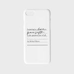 오브드제이(AUBE DE J) Love yourself  캘리그라피 하드케이스 - 화이트 - 28,000원 | 무신사 스토어