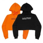 아임낫어휴먼비잉(I AM NOT A HUMAN BEING) [18FW] AUTOGRAPH CROP HOODIE - 2color (ORANGE. BLACK) - 29,500원 | 무신사 스토어