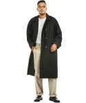 러기드하우스(RUGGED HOUSE) DOUBLE OVER TRENCH 블랙 - 110,000원 | 무신사 스토어