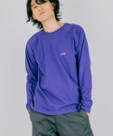 언클락와이즘(UNCLOCKWISM) 기본 로고 백 사이드 프린팅 긴팔 래글런 티셔츠_퍼플 - 39,000원 | 무신사 스토어