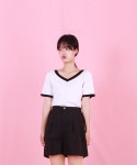 더 베리 띵(THE VERY THING) T/v-neck collar point knit_WH - 29,000원 | 무신사 스토어