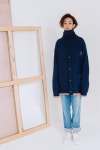 루오나인(RUONINE) [RUONINE] 남녀공용 오버핏 니트 카디건 CARDY_NAVY(L) - 76,000원 | 무신사 스토어