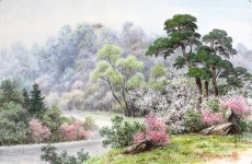 국내최대 미술품경매 - 포털아트 - ≪릉라도의 봄≫ *(98cm x 64cm 약33호) 2007