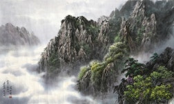 국내최대 미술품경매 - 포털아트 금강산 천선대 *(108cm x 64cm 약37호)