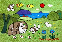 국내최대 미술품경매 - 포털아트 동심 *2F(26cm x 18cm) 캔버스에 유채 2010 *유리액자*