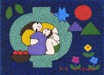 국내최대 미술품경매 - 포털아트 모정 *4F(33.3cm x 24.2cm) 캔버스에 유채 2018 *유리액자*