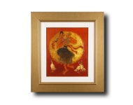 국내최대 미술품경매 - 포털아트 시편일백오십편(소녀 비파로 찬양) *10F(45.5cm x 53cm) 캔버스에 혼합재료 2008 *유리액자*
