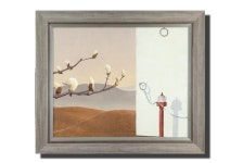 국내최대 미술품경매 - 포털아트 기억너머-그리움-목련이 피었습니다.-2 *30F(91cm x 73cm) 캔버스에 아크릴 2008 *유리액자 상세설명필독*