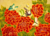 국내최대 미술품경매 - 포털아트 풍요-충만 *(62.5cm x 45.5cm 약12호) 한지에 혼합재료 2011 *유리액자*