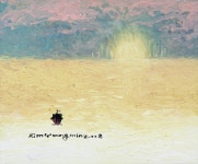 국내최대 미술품경매 - 포털아트 동트는 아침바다 - 마음에 에너지를 얻다 *8F(45.5cm x 38cm) Oil on canvas 2008 *유리액자 상세설명 필독