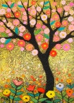 국내최대 미술품경매 - 포털아트 행복한 여행 *4F(24.2cm x 33.4cm) 나무에 혼합재료 2010 *원목유리액자*