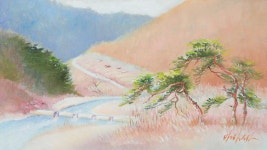국내최대 미술품경매 - 포털아트 예천 상리 가는 길 *4M(33.4cm x 19cm) Oil on canvas 2008 *유리액자 상세설명 필독