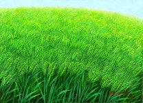 국내최대 미술품경매 - 포털아트 - 청맥 *4F(33cm x 24cm) 캔버스에 유채 2012 *유리액자*