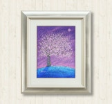 국내최대 미술품경매 - 포털아트 벚꽃 - Never Ending *8P(33.5cm x 45.5cm) 돌가루에 아크릴 2016 *유리액자*