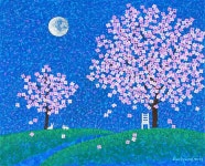 국내최대 미술품경매 - 포털아트 - 행복한 휴식 *8F(45.5cm x 38cm) 캔버스에 혼합 2023 *유리액자*