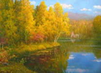 국내최대 미술품경매 - 포털아트 삼지연못가 (101cm x 74cm) 