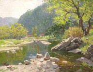 국내최대 미술품경매 - 포털아트 - 석담 (51cm x 40cm) 확대사진확인요망