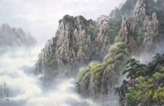 국내최대 미술품경매 - 포털아트 - 금강산 천선대 (108cm X 64cm) (주체표시)