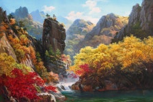 국내최대 미술품경매 - 포털아트 금강산 면경대 (109cmx75cm) 