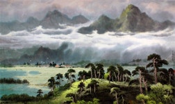 국내최대 미술품경매 - 포털아트 고향산촌 (120cm x 72cm.) *12월27일 통관작품*