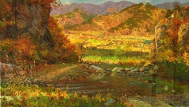 국내최대 미술품경매 - 포털아트 신평의 가을 (105cm x 60cm 약30호) *1월9일 통관작품*
