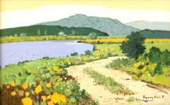 국내최대 미술품경매 - 포털아트 들길에서   명목20호 (80cm x 50cm.) 