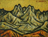 국내최대 미술품경매 - 포털아트 - 성하 *6F(41cm x 32cm) Oil on canvas 1991 *유리액자 상세설명 참조