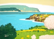 국내최대 미술품경매 - 포털아트 - 남해인상 *20P(73cm x 53cm) Oil on canvas *유리액자 상세내용 참조*