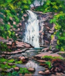 국내최대 미술품경매 - 포털아트 성하폭포 *10F(45.5cm x 53cm) Oil on canvas 2000 *유리액자 상세설명 참조*
