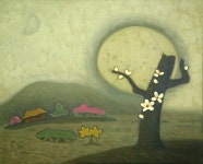 국내최대 미술품경매 - 포털아트 행복이 가득한 *20F(73cm x 61cm) Oil on canvas 2006 *유리액자 상세내용 참조*