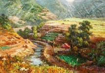 국내최대 미술품경매 - 포털아트 장수산으로 가는 길 (100cm x 70cm 약35호) *05월11일 통관작품