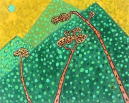 국내최대 미술품경매 - 포털아트 마음속의 풍경-푸르른 날 *3F(22cm x 27cm) 한국화(Mixed Media) 2001 *유리액자 상세내용 참조*