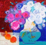 국내최대 미술품경매 - 포털아트 시간과 공간 *6S(32cm x 32cm) Mixed media on canvas 2007 *유리액자 상세설명 참조