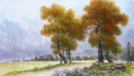 국내최대 미술품경매 - 포털아트 《가을날의 석교리》 (129cm x 73cm 약50호) *07월10일 통관작품