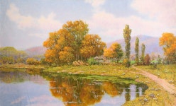 국내최대 미술품경매 - 포털아트 - 고향의 가을 (129cm x 79cm 약54호) *05월23일 통관작품