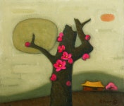 국내최대 미술품경매 - 포털아트 - 행복이 가득한 *10F(53cm x 45.5cm) Oil on canvas 2005 *유리액자 상세내용 참조*