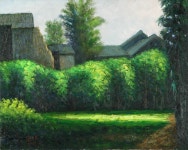 국내최대 미술품경매 - 포털아트 이른 아침 *변형10호(50cm x 40cm 약9.6호) Oil on canvas 2007 *유리액자 상세설명 참조*