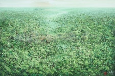 국내최대 미술품경매 - 포털아트 - 荷塘(하당) *30M(89cm x 60cm) Oil on canvas 2007 *유리액자 상세내용 참조*