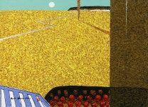 국내최대 미술품경매 - 포털아트 향(鄕)-고향가는 길목 *20P(73cm x 53cm) oil on canvas 2007 *유리액자 상세설명 참조