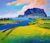 국내최대 미술품경매 - 포털아트 성산에 봄소식 *10F(53cm x 45.5cm) Oil on canvas 2008 *유리액자 상세내용참조*